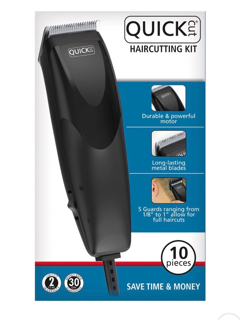 Black Men's Haircutting Kit - Professional Corded Trimmer